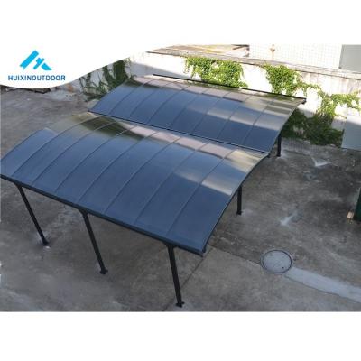 China Easy Use Metal Morden Style Movable Parking Shed Parking Aluminum Single Container 2 Prefab Garage For Car Port for sale