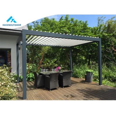 China Good Quality Original Easily Assembled Outdoor Metalica Gazebo Gazebo Louvered Pergola Good Quality for sale