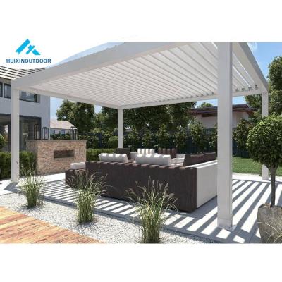 China Easy Assembled Large Outdoor Waterproof Opening Modular Wall Mounted Motorized Canopy Gazebo Pergola Sliding Roof for sale