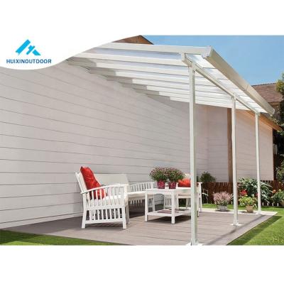 China Outdoor Polycarbonate Pergola Balcony Aluminum Garden Awning POLY Window Covered Aluminum Tent Door Roof Patio Covers for sale