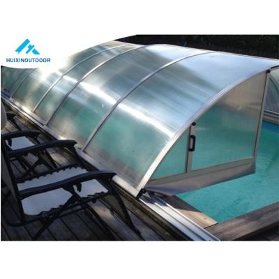 China Large Motor Folding Thermal Waterproof Swimming Pool with Filter and Cover Privacy Top Upground Around Philippines Hard Pool Cover HX-SPE for sale