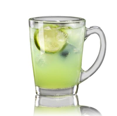 China Amazon Hot Sales Beer Mug Stocked Durable Glass Beer With Handle Glass Beer Mug for sale