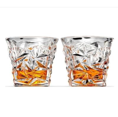 China Modern Diamond Cut Whiskey Glasses Set Glassware Decanter for Liquor with Wine Glass Set for sale