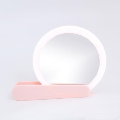 China Private Label LED Small Makeup Mirror Pocket Lighted Handheld Mirror With LED Custom Cosmetic Hand Mirrors Wholesale for sale