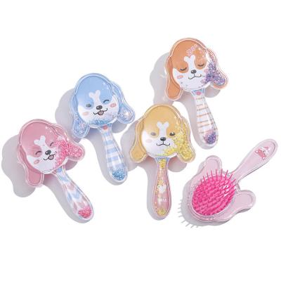 China Cushion Lovely Cute Dog Shape Panda Pattern Airbag Printing Transparent Hair Brush for sale