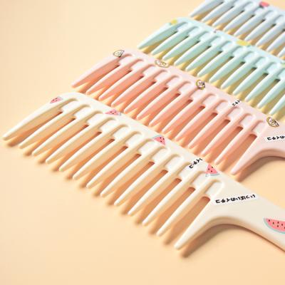 China For Home Use Professional Private Label Salon Plastic Static Hair Styling Comb Household Wide Tooth Hair Comb for sale