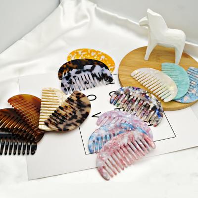 China For Pocket Home Travel Hairstyle Simplicity Comb Hair Acetate Cellulose Color Use Wide Tooth Comb for sale