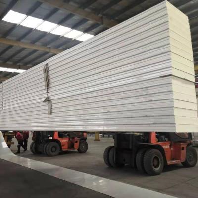 China Metal Insulated Cold Room 200mm Thickness Polyurethane Sandwich Panel For Wall And Roof for sale