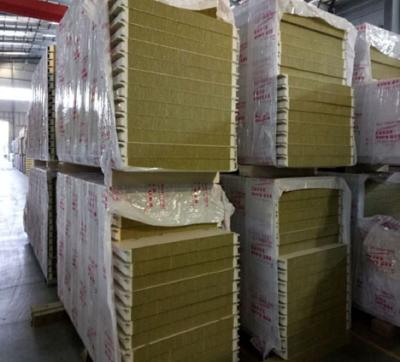 China modern 50mm thermal insulation rock wool sandwich panel price for sale