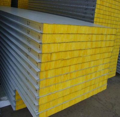 China Fireproof Metal Fiberglass Sandwich Panel 50mm/75mm/100mm for sale