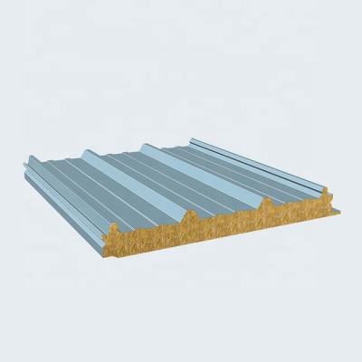 China Fire Proof Modern High Density Rock Wool Fiberglass Sandwich Panel for sale