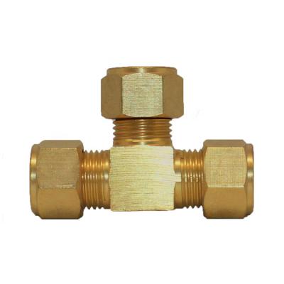 China Fitting Brass Tee Agriculture Hose Three Way Joint For Fog Lance Hose Mist System for sale