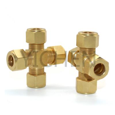 China Agriculture Brass Cross Connector 3/8