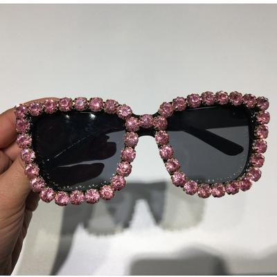 China 15 Years Experience New Vintage Luxury Oversized Square Glasses Diamond Sunglasses for sale