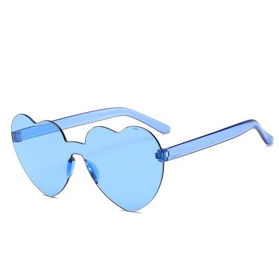 China 15 Years Experience Solid Color Heart Shape Popular Fashion Colorful Unisex UV Polarized Sunglasses Wholesale Promotion for sale