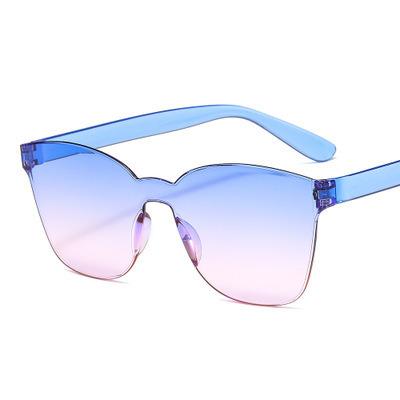 China 15 Years Experience Newest Color Transparent Whole Lens Rimless Flat Sunglasses for sale