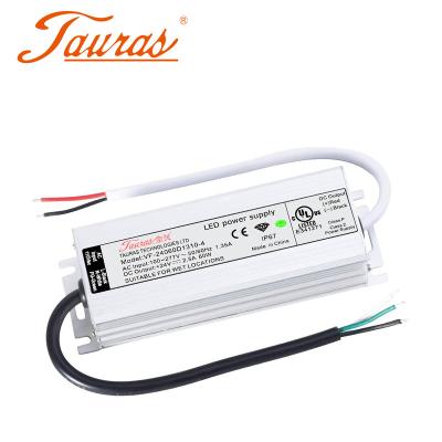 China Aluminum Case 24v 60W 100V-277V 24V Waterproof Class IP67 2 LED Power Supply AC To DC LED Driver for sale