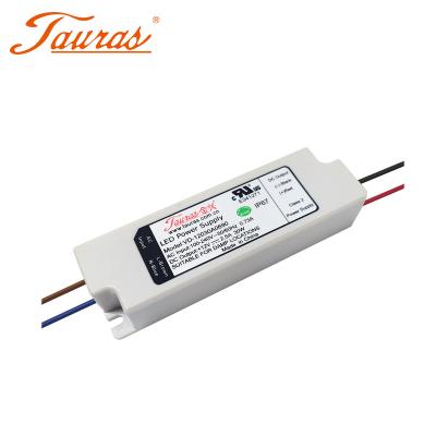 China Plastic Shell Tauras Plastic Housing Led Power Supply 30W 12V 2.5A Constant Voltage Led Driver IP67 Waterproof For Fridge Lighting for sale