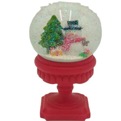 China Wholesale Artificial Factory Customization Crystal Ball Snow Globe With Castle In The Sky Air And Light Up Color Changing Gift for sale