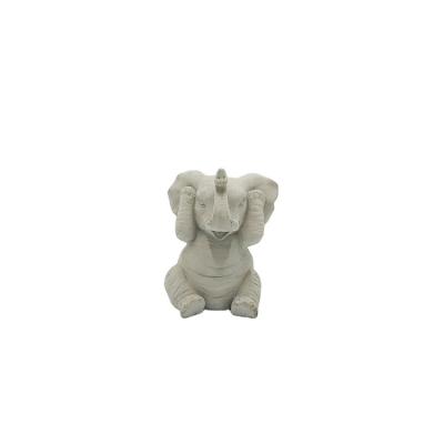 China Handmade Cute Cement Minimalist Cute Elephant Garden Decoration Cement Style Animal Artware for sale