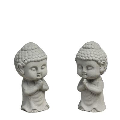 China Minimalist Cement Figure Handmade Cement Buddha Garden Decoration Artware and Other Buddha Cement Product Figure for sale