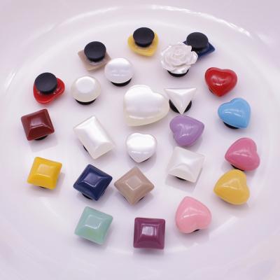 China Wholesale Hot Sale New DIY Jelly Flower Diamond Jelly Love Charm Hinder Custom Detachable Geometric Decorative Buckle Accessories for sale