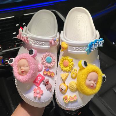 China Custom Shoe Clog Charms INS Designer Cute Shoe Charms PVC 3D Cartoon Hot Sale Wholesale for sale