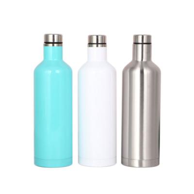 China Packaging Metal Bottles Stainless Steel 500ml Wine Bottle Double Wall Insulated Vacuum Flask Eco-friendly for sale