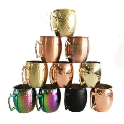 China CLASSIC Professional Vodka Mugs Moscow Mule Beer Vodka Hammer Stainless Steel Copper Drinkware Wine Cup Mug for sale