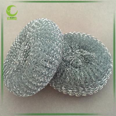 China Sustainable Hot Selling Low Price Galvanized Silver Steel Wire Mesh Scourer For Pot Dish Washing for sale