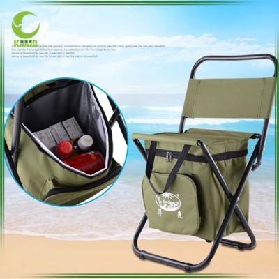 China Easy-carry folding fishing chair with cooler bag, backpack folding camping chair with cooler bag for picnic for sale