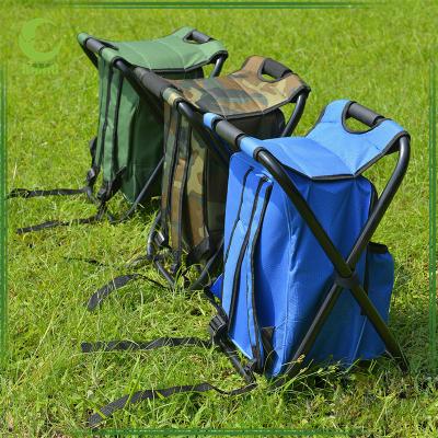 China Promotional Backpack Easy-carrying Beach Fishing Outdoor Folding Chair With Cooler Bag for sale