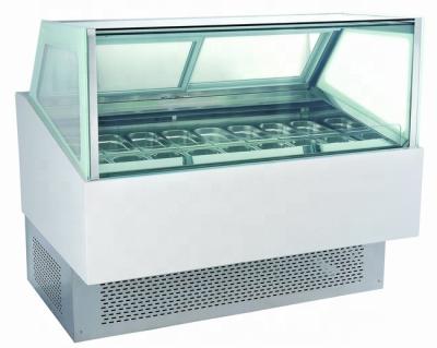 China Single-temperature Commercial Frozen Gelato Showcase Ice Cream Refrigerator Fridge Display Freezer for sale