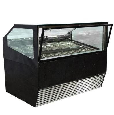 China Single-Temperature Commercial Retail Store Gelato Refrigerated Showcase Popsicle Batch Freezer for sale