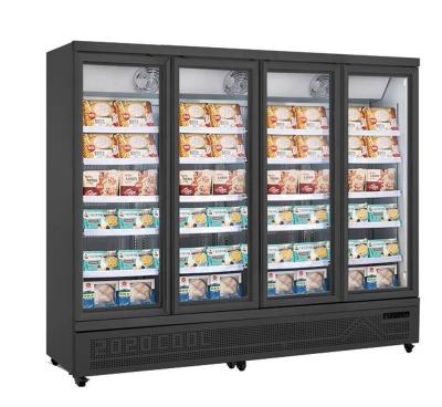 China Single-temperature 1/2/3/4 Glass Doors Vending Display Upright Freezers / Frozen Retail Supermarket Showcase for sale