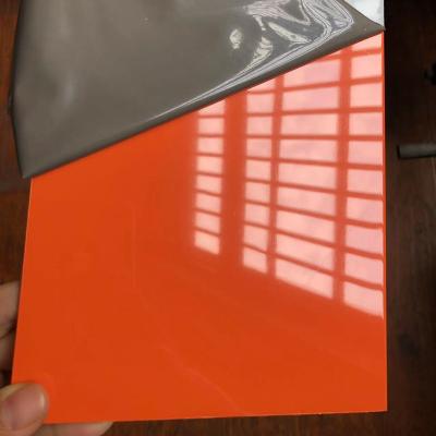 China Modern Glossy Orange Sign Board Aluminum Composite Panel For Exterior Wall Decoration for sale