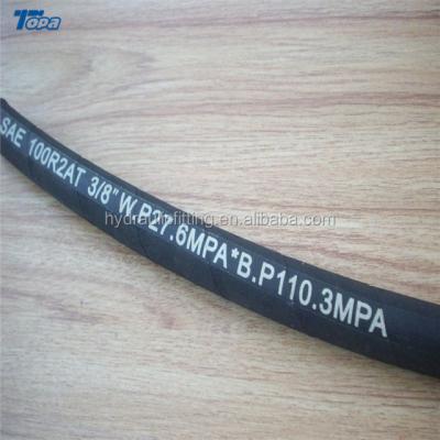 China sae100 R2 synthetic rubber braided high pressure power steering hydraulic hose for sale