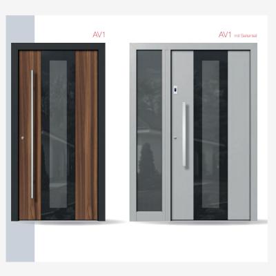 China Modern Design Modern Wooden Front Door Interior House Aluminum Clad Doors for sale