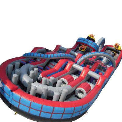 China Outdoor playground giant inflatable obstacle course kids and adult and hot sale inflatable obstacle juegos for sale