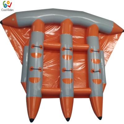 China Commercial Inflatable Towable Water Entertainment Fish Floating Tube,Flying Inflatable Fish Boat,Inflatable Water Flying Tube for sale