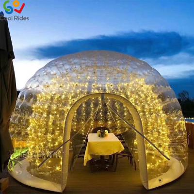 China Outdoor entertainment custom design big dome pvc bubble outdoor clear camping lodge inflatable tent for sale for sale