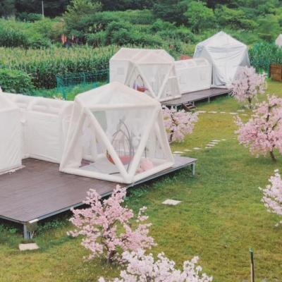 China New Large Transparent Inflatable Apartment Outdoor Camping Rise Traveling Tent For Accommodation For Tourists for sale