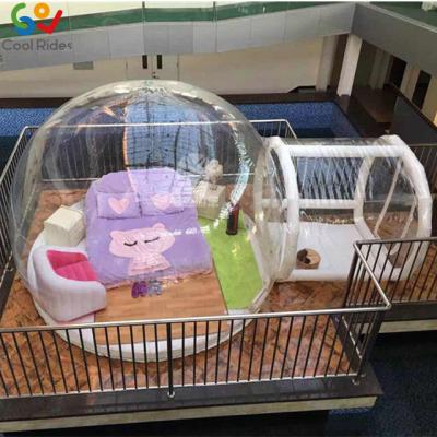 China 2019 Hot Outdoor Inflatable Clear PVC Dome Dome Camping Tent, Clear Inflatable Bubble Tent For Sale for sale