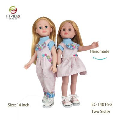 China Everyest 14 Material Safe Doll *Eco Friendly Four Inch Vinyl Girl Custom High Quality Girl Doll Set Makeup Dress Up Cute Doll Set for sale