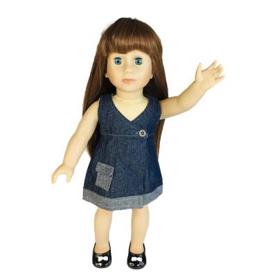 China Custom Service Printing Custom Silk Doll Clothes 45cm For American 18 Inch Girl Doll And Bjd Doll Clothes for sale