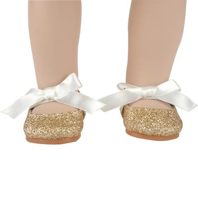 China Handmade Beautiful Glitter Doll Shoes For 18 Inch American Doll Shoes China Factory for sale