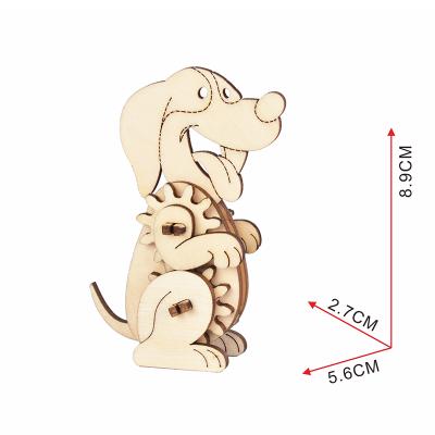 China Europe Wooden Puzzle Children's Gear DIY Gift 3D Educational Collection Toys for sale