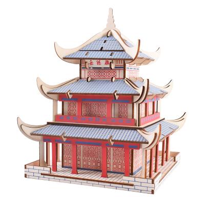 China Europe Laser Cutting Wooden DIY Assembly Building Toy Model Kit Handmade 3D Puzzle Education Children for sale