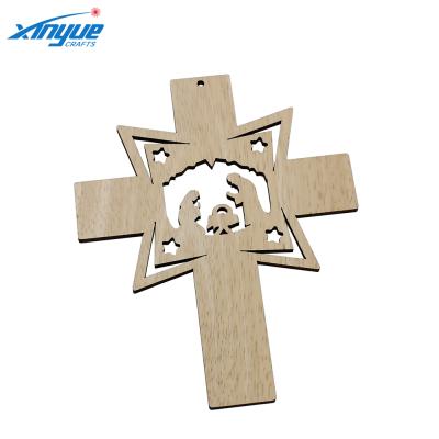 China Europe Simple Design Wall Hanging Wooden Cruciform Decoration for sale