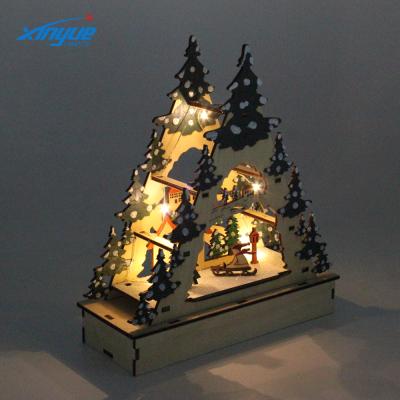 China Original Light Wood Scene Christmas Home Decor Christmas Home Decoration for sale